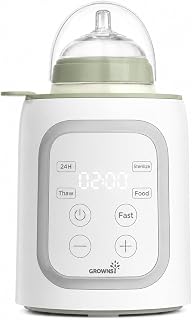 Grownsy Flaschenwärmer Baby, Schnell & Präzise Temperaturkontrolle | 10-in-1 Lösung, Sanftes Wasserbad für Muttermilch, Auftauen, Warmhalten, Dampfsterilisieren & automatische Abschaltung