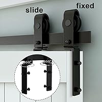 Vista 28 de Kit de herrajes para puerta corrediza de granero de 28 pulgadas, suave y silenciosamente, resistente, simple y fácil de instalar para 4 puertas