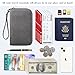Fintie Family Passport Holder Wallet, RFID Blocking Travel Document Organizer Clutch Bag Credit Cards Case Cover for Women Men, Gray