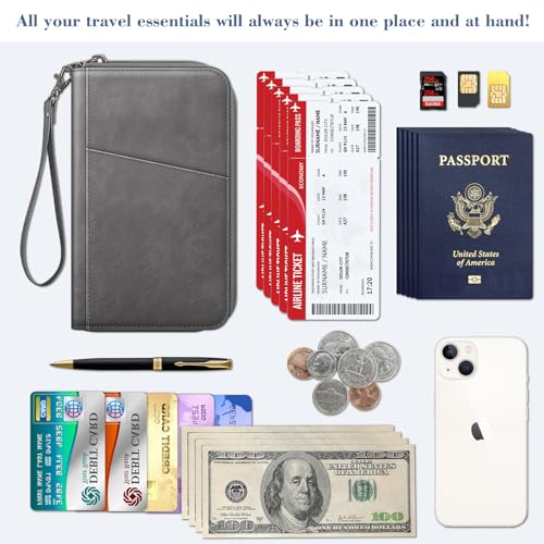 FINTIE Family Passport Holder Wallet Travel Document Organizer Clutch Bag by FINTIE - Image 5
