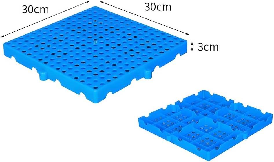 Zfmnoyev Plastic Pallets, Breathable Grid Ventilation Platform Rack, Supermarket Floor Isolation Tray Pad Board, for Garage Supermarket Warehouse(90x30x3 cm)