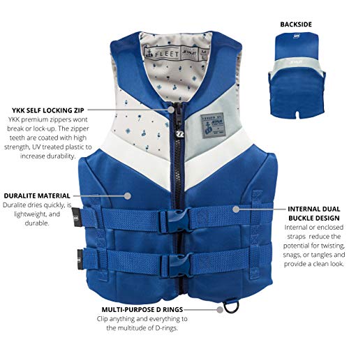 Jet Pilot Fleet Neoprene Cga Vest-Xl/2Xl-Nvy/Wht Adult Water Life Jacket Vest For Extreme Sports Boat Kayak Paddling Use And Safety Sports Vests For Men And Women #TOP2