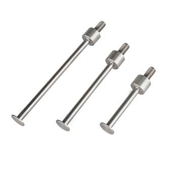 Flat Contact Points Set for Dial Indicator Depth Gauge M2.5 Thread 0.4mm Thickness 5mm Diameter (L20/L30/L40mm)