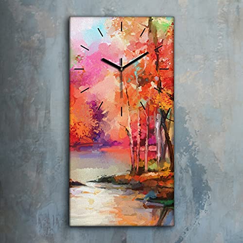 Horloge sur toile déco salon pour une ambiance automne - 3
