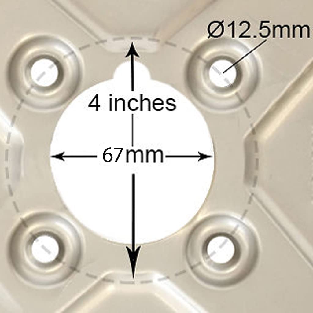 Parnells Ruote Complete per Rimorchio 20.5x8.0-10 Cerchio in Acciaio PCD 4 Pollici 4 Prigionieri 8 Strati Carico 605 kg