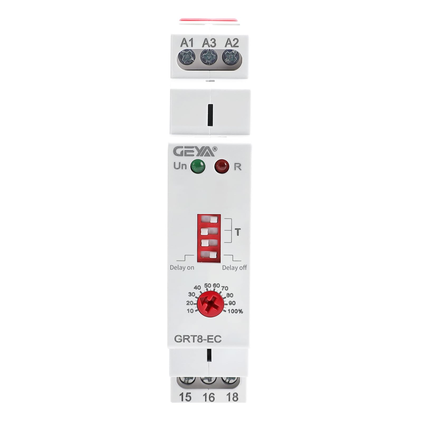 GEYA Dual Function Timer Relay - On or Off Delay, 10A Time Delay Relay, CE CB ROHS (GRT8-EC, AC380-440V)