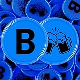 Nezyo 200 Stück Biermarken B Blau Wertmarken Chips Ø 24 mm Kunststoff Pfandmarken Wiederverwendbar Plastikchips für Bierfest, Gaststätten, Kantinen, Feste, Vereinsfest Festivals