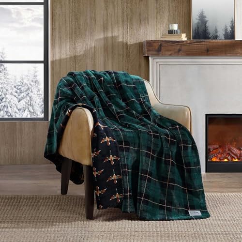 Eddie Bauer - Throw Blanket, Ultra-Soft Plush & Reversible Beddin...