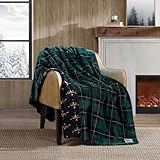 Eddie Bauer - Throw Blanket, Ultra-Soft Reversible Bedding, Throw Blanket for Couch or Bed (Capitol Hill Plaid Green, 60' x 70')