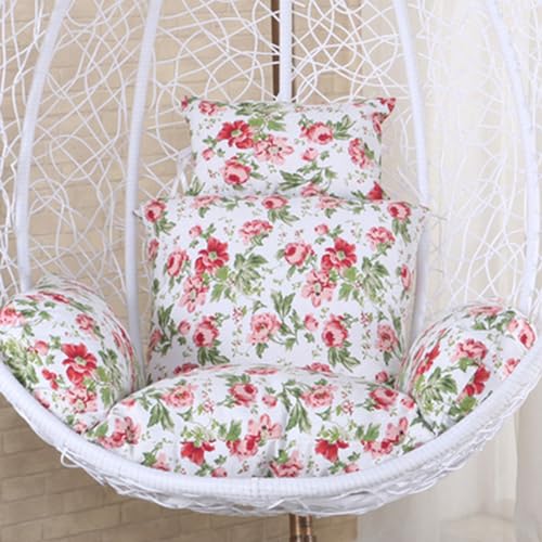 Coussin de balancelle imperméable rose avec appui-tête amovible pour le jardin