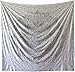Bless International Indian Traditional Mandala Hippie Wall Hanging, Cotton Tapestry Ombre Bohemian Bedspread (Queen(84x90 Inches)(215x230 Cms), Grey/Silver Flower)