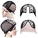 Produktbild 4 Stück Spitze Perücke Kappen für die Herstellung von Perücken Haarnetz verstellbare Träger schwarze Perücke Kappe U-Form Spitze Perücke Kappen für Frauen