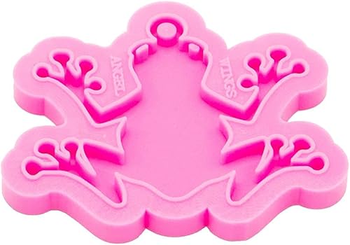 Miniatura 6 de Angel Wings Molde para llavero de rana - Construcción de silicona - Fabricación de joyas de bricolaje - Artesanía de resina - Rosa