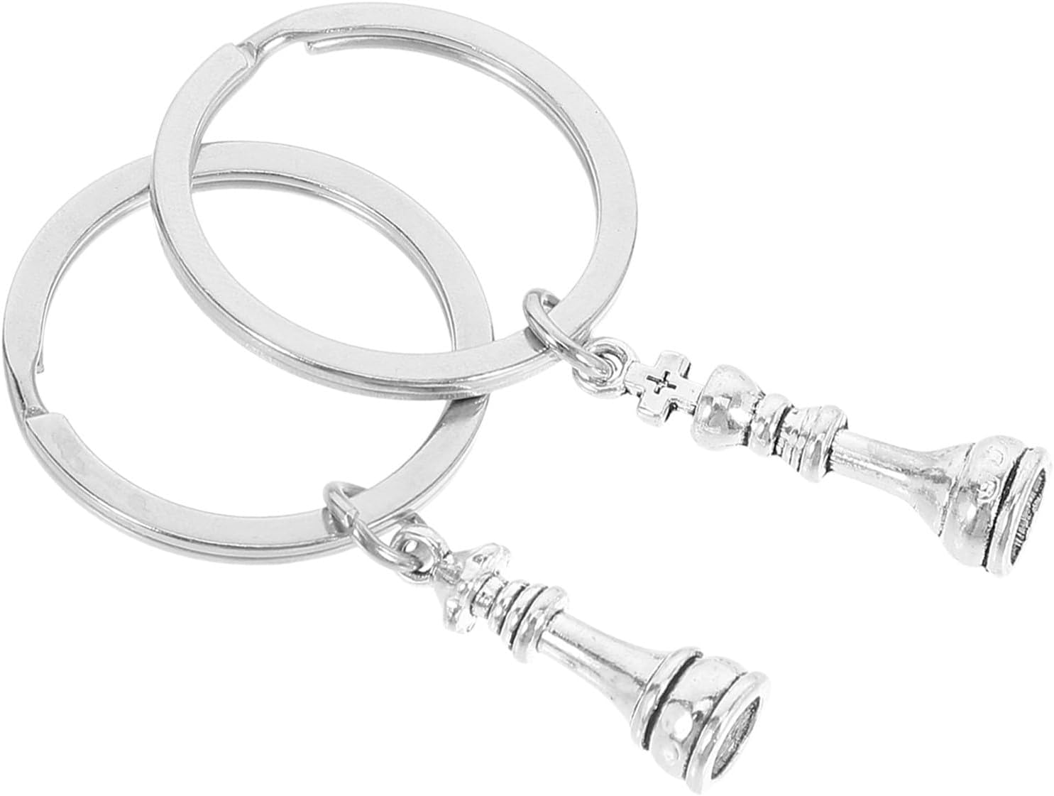 SOLUSTRE Chess Keychain Set King and Queen Pieces Unique Key Charm Accessories for Chess Players Pair Suitable for Backpacks and Purses