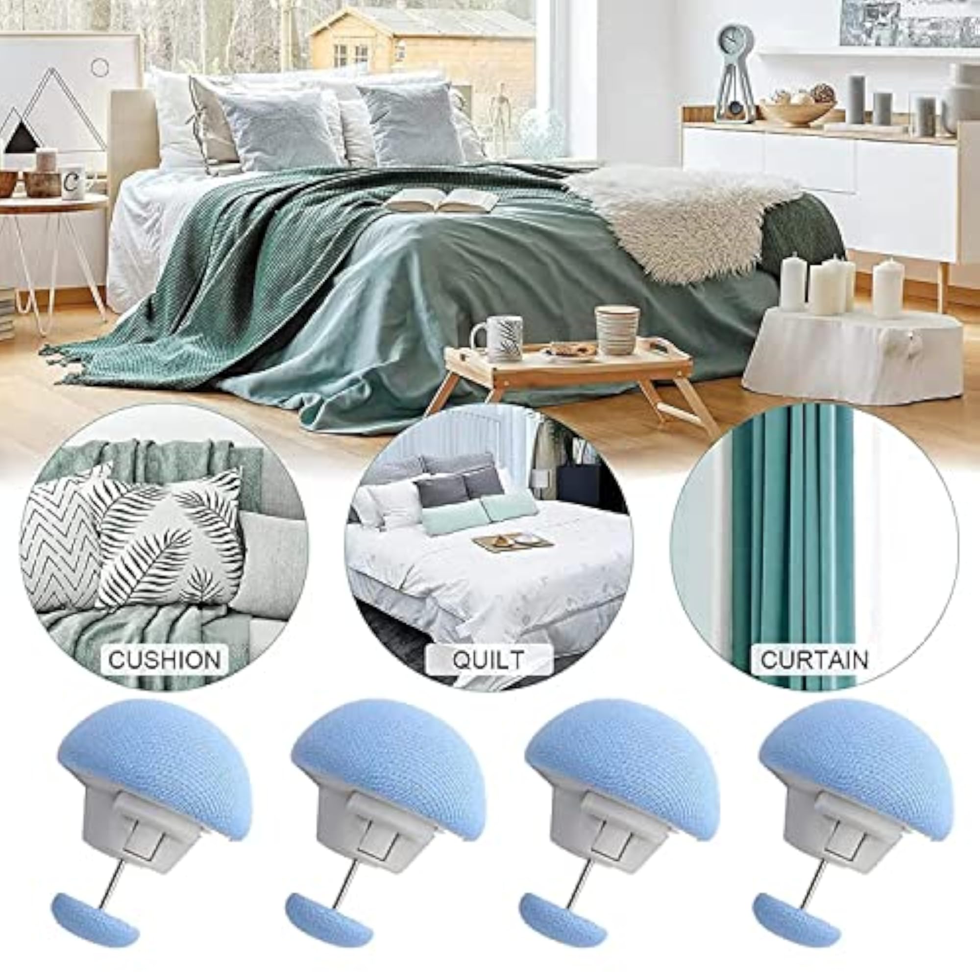 Cotton Mushroom Shape Duvet Clips, Non-Slip Cover Fixator