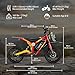 Tuttio ARC-I Kids-Electric-Dirt-Bike - 750W Mini-Dirt-Bike 22MPH, 468WH, 16 Inch Tires Electric-Motorcycle for Age 5-8, Max Load 165LBS (Gold)
