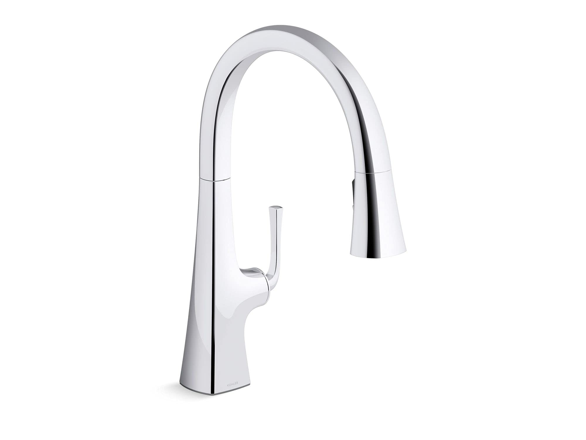 KOHLERGraze Pull Down Kitchen Faucet, Kitchen Sink Faucet with Pull Down Sprayer, Polished Chrome, K-22062-CP