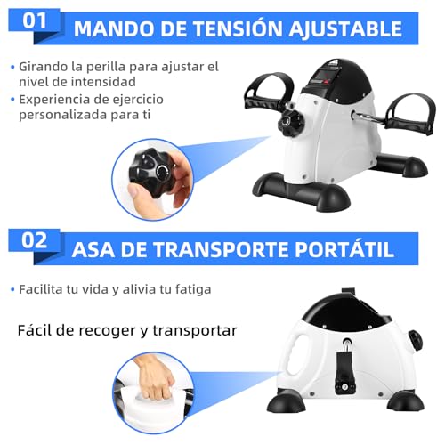 Pedales estáticos mini para ejercitar piernas mientras teletrabajas 5