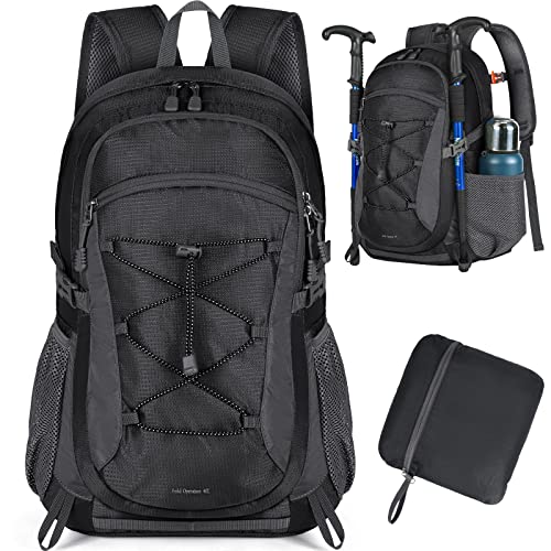 40L Hiking Backpacks, Packable Travel Backpack, Water Resistant Lightweight Foldable Daypack for Outdoor Hiking Climbing