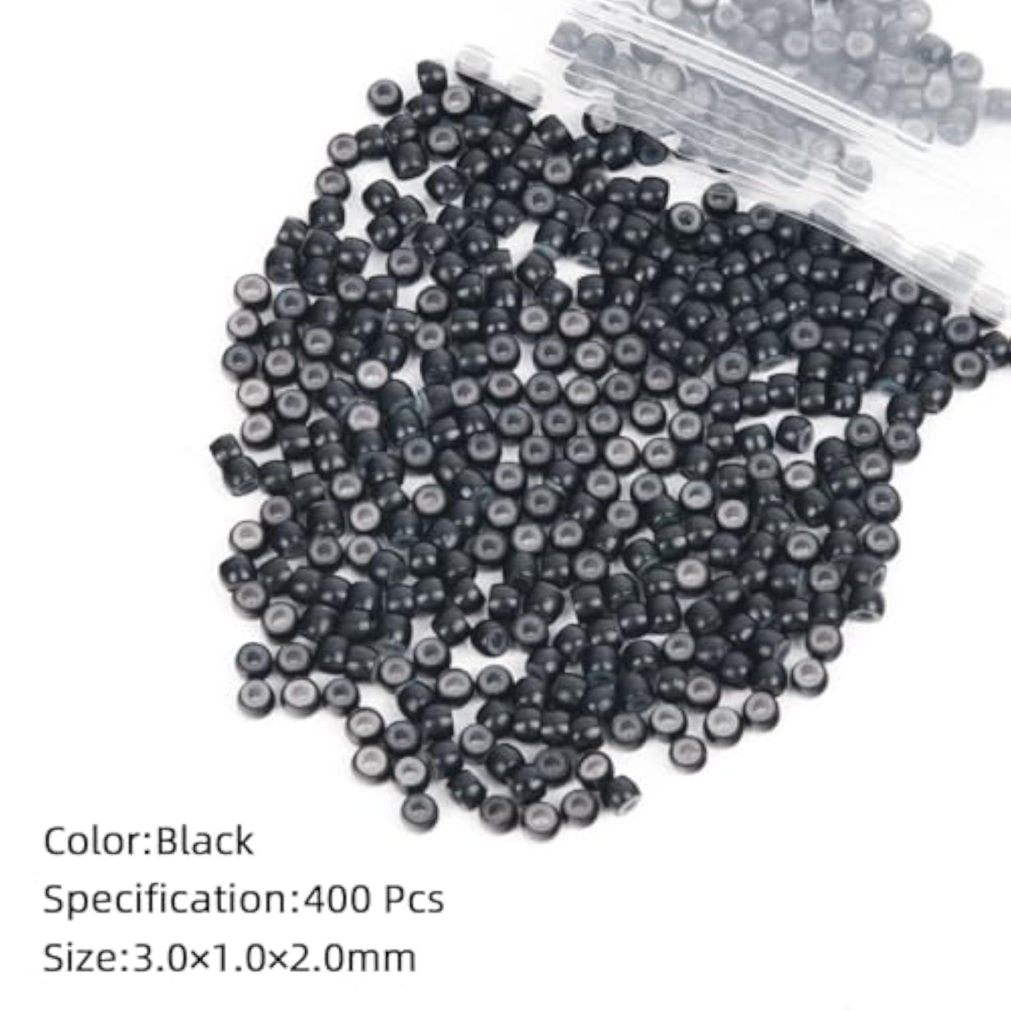 500 PCS Nano Silicone Lined Micro Ring Hair Extension Beads