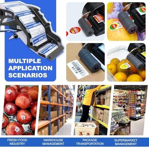 Applicatore di Etichette Portatile - Induzione Automatica per etichettatura Rapida e Continua, Funzionamento Senza Fili