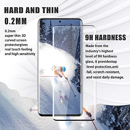 Afsku [2+2 Pack] Galaxy S20 Plus Screen Protector And Camera Lens Protector, Hd Clear Tempered Glass, Fingerprint Support,3D Full Coverage, Scratch Resistant, For Samsung Galaxy S20 Plus #TOP5