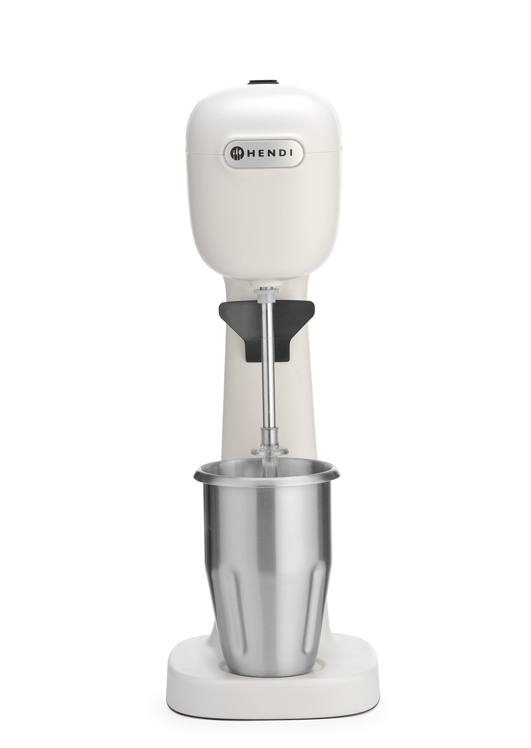 HENDI Mixeur Professionnel de Boissons, Aérateur de Boissons Légères, Frappés, Cappuccinos Glacés, 2 Gobelets et 4 Agitateurs Inclus, 230V/400W, 170x196x(H)490mm, Blanc