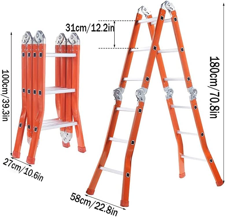 Amazon.co.jp: 伸縮はしご 脚立 折りたたみ脚立 はしご 家庭用アルミ