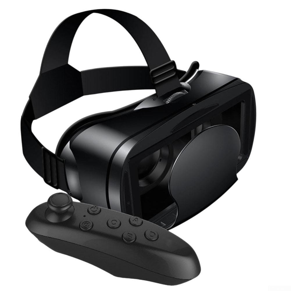 Gafas de realidad virtual, auriculares ajustables con controlador VRGPro, para Blu-Ray Eye- Auriculares móviles de realidad virtual 3D (negro)