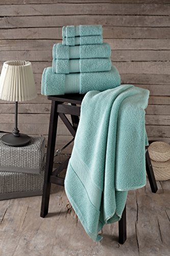 Bagno Milano Turkish Towels Luxury Hotel-Spa Towel Set, Non-Gmo 100% Turkish Cotton | Ultra Soft Plush Absorbent Towels (Mint Green, 6 Pcs Towel Set) #TOP1