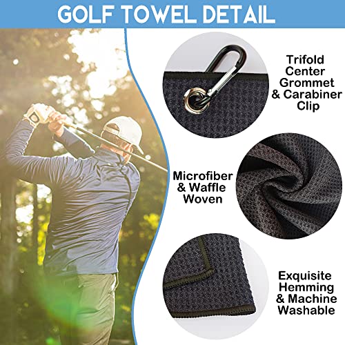 Geygie This Girl Know How To Par Tee Embroidered Golf Towels With Clip And Golf Brush With Retractable Extension Cord, Funny Golf Towel Gifts And Golf Accessories Set For Mom Women Golfers Golf Fan #TOP2