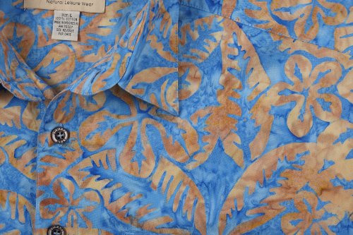 Hawaiian Shirt for Men Casual Button Down Short Sleeve Cotton Summer Batik Aloha Shirt3