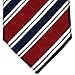 Retreez Preppy Stripe Pattern Woven Microfiber Skinny Tie Necktie - Maroon Red and Navy Blue