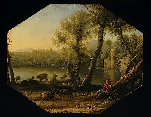 Affiche toile paysage pastoral Claude Lorrain pour remplacer un mur vide par un décor élégant