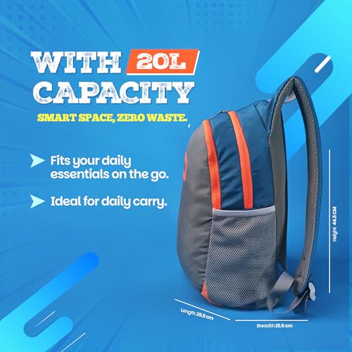 Image of Aivin DRIP20 Backpack | 20 Litre Large Capacity Travel & Gym Backpack | Water-Resistant, Comfortable Padded Straps | Unisex