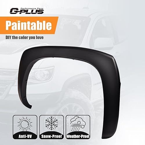 Vista 76 de G-PLUS Guardabarros compatibles con Chevy Silverado GMC Sierra 1500 2500 3500 y HD (modelos clásicos 07) solo se ajustan a Fleetside 78.0