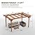 KEIKI 12 x 10 FT Outdoor Wood Pergola, Wooden Grape Trellis for Climbing Plant Support, Garden, Patio, Backyard, Deck, Brown