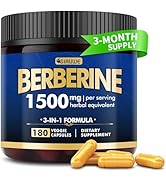 High-Potency Berberine Supplement, Berberine 1500mg per Serving - Botanical Berberine Supplement ...