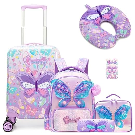 How much weight per luggage for international flights for kids Esteemly Kid's 5 Piece Luggage Set