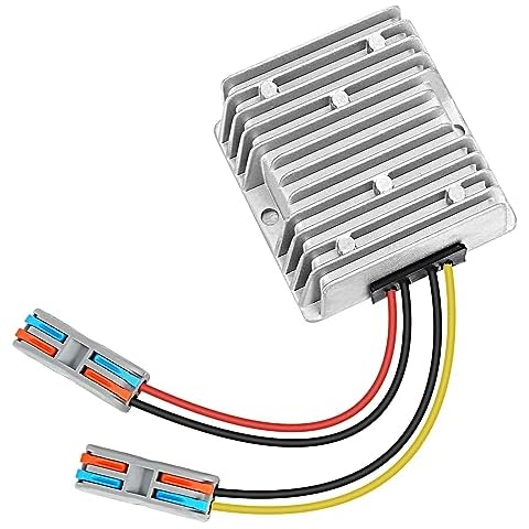 10A 120W Golf Cart 18V 20V 24V 36V 48V Step Down to DC 12V Converter Voltage Regulator Reducer Power Buck Converter Waterproof Transformer(DC 16-58V Inputs Cover