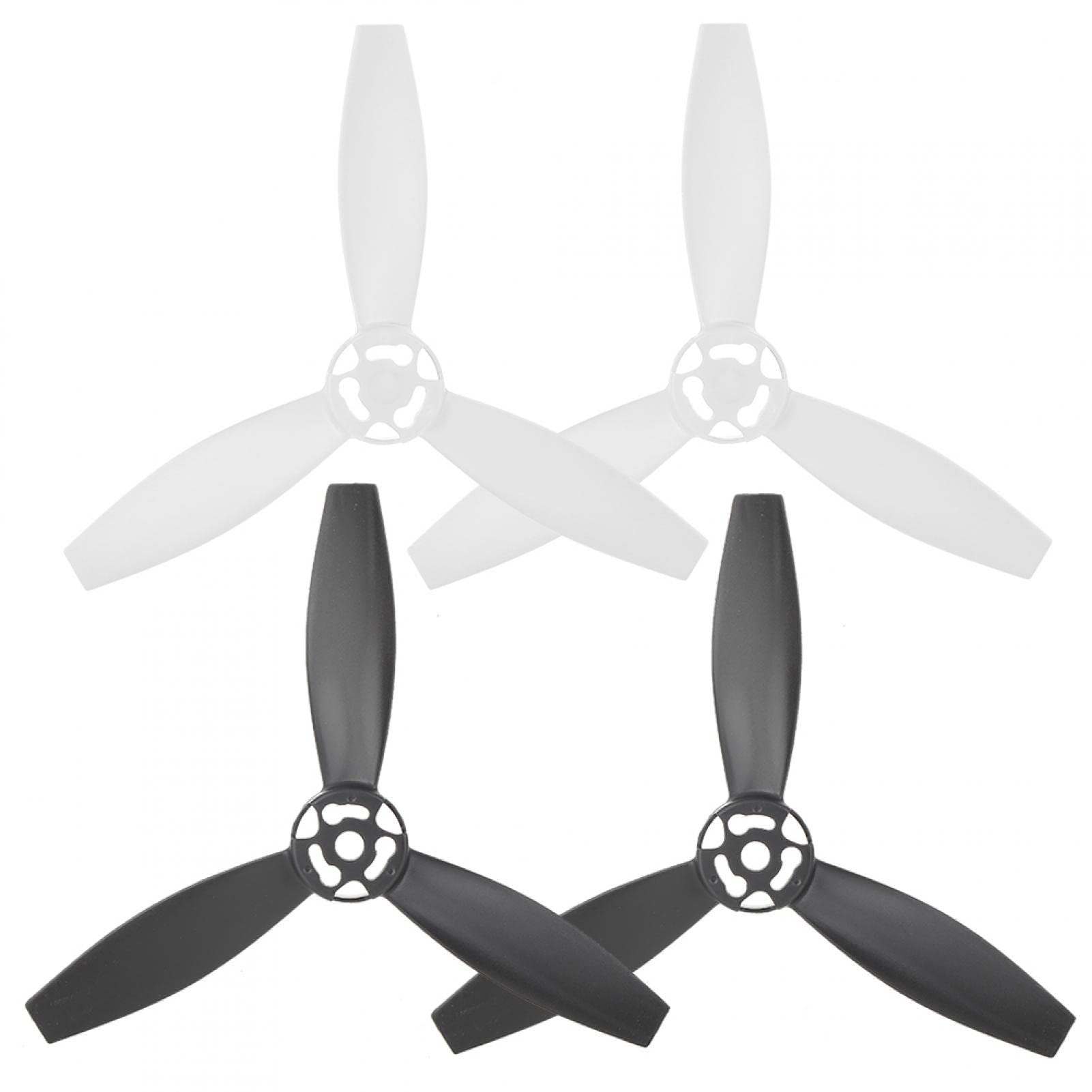 per droni, 4 eliche di ricambio RC per Bebop 2 (2 nere, 2 bianco)