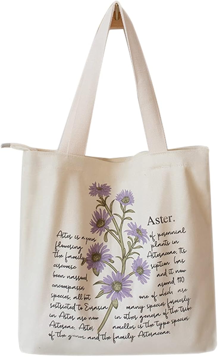 floral tote bag canvas