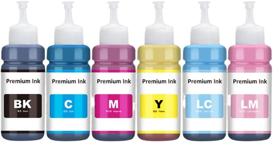 664 673 Dye Ink 6 70ML Refill Kit Compatible with L800 L801 L805 L810 L850 L1800 L380 L565 Printer T6731 T6732 T6733 T6734 T6735 T6736