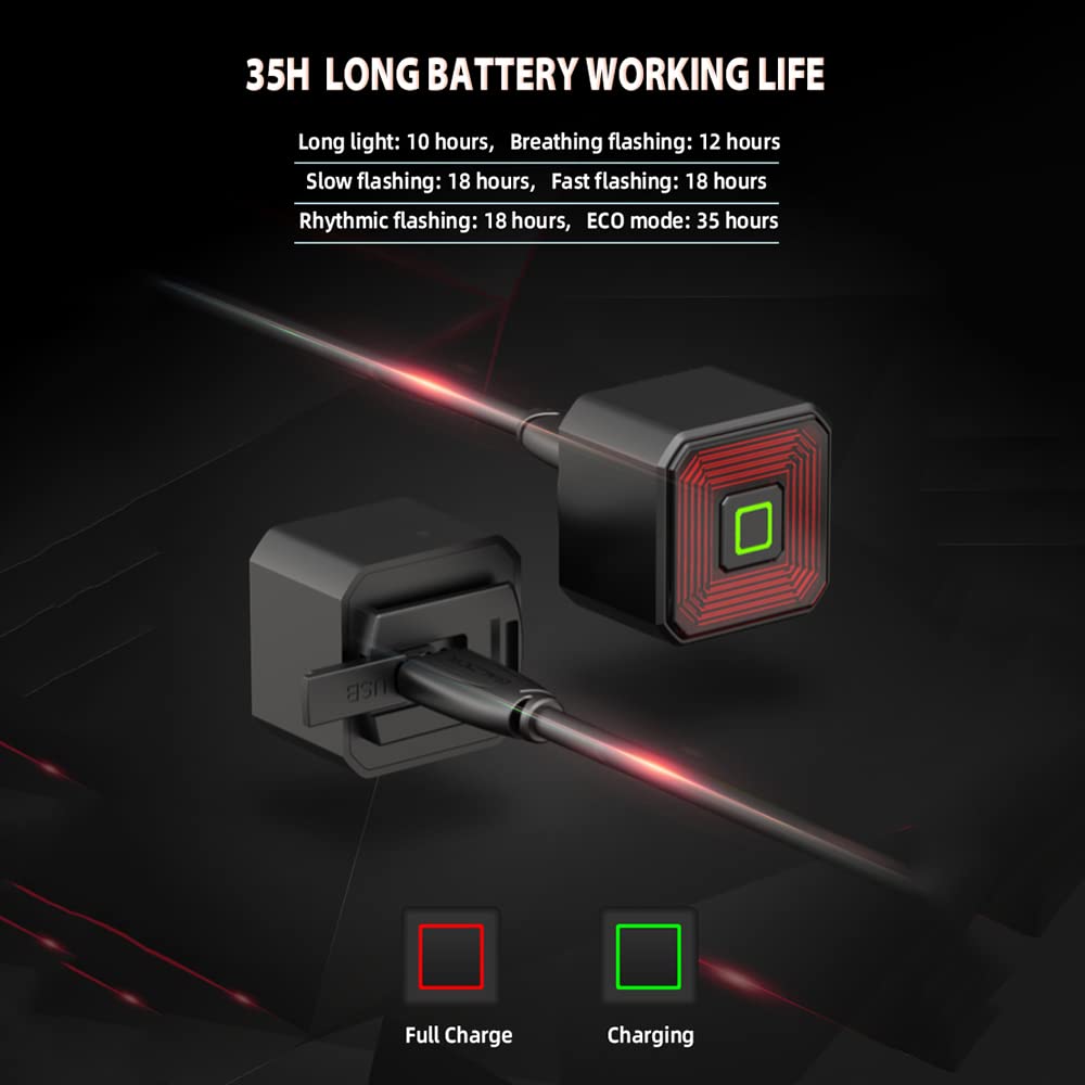 TIORU Bicicletta Intelligente Auto Brake Sensing Light Impermeabile LED Ricarica Ciclismo Taillight Bike Accessori Luce Posteriore