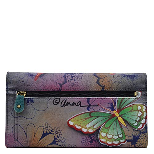 Anna by Anuschka Women's Hand Painted Genuine Leather Multi Pocket Wallet3