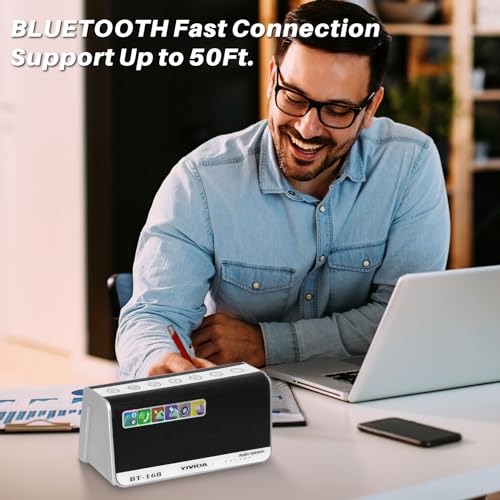 YIVIDA Wireless Speakers, Portable Wireless Speaker with Stereo Sound, Active Extra Bass Audio Speaker for Party, Home Theater, Game Theater