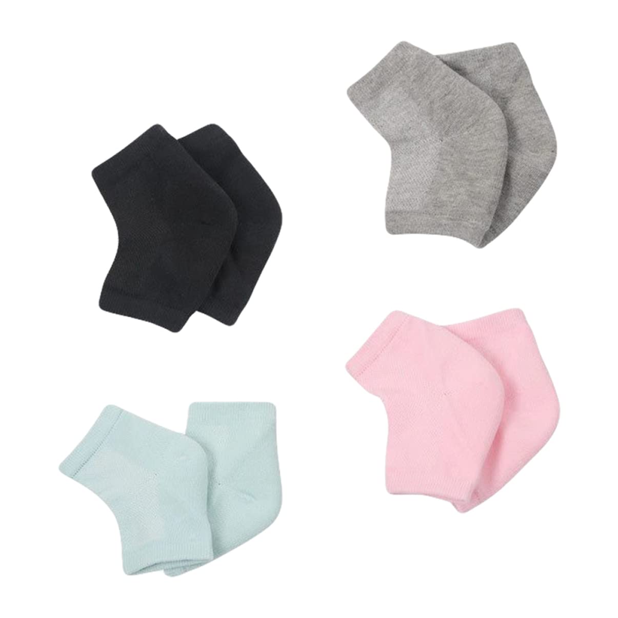 IWOWHERO Moisturizing Gel Heel Sleeves Comfortable Foot Car Socks Anti-Cracking Heel Socks 4 Pairs Set