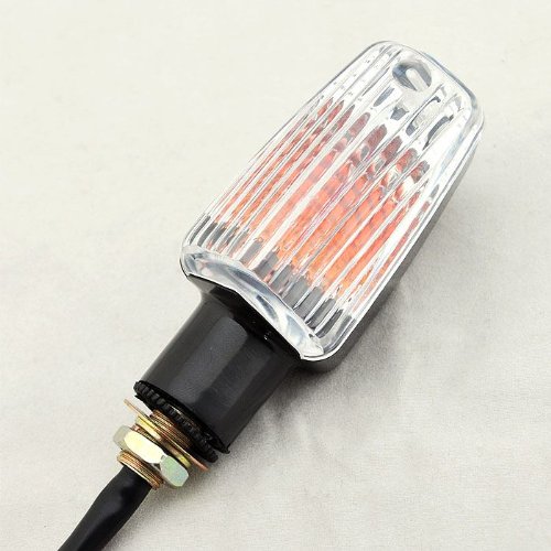 Rhegene Motorcycle Scooter Pair Left & Right Front Tail 12V Turn Turning Signal Indicator Light Lamp Black Shell Screws Size:10 mm