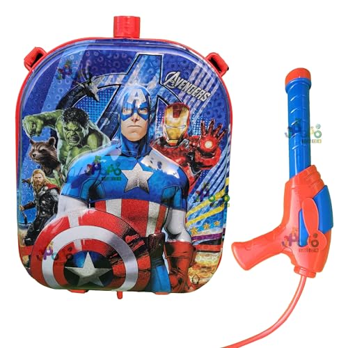 PoPo Toys Holi Pressure Pichkari with Avengers Captain America Bag Tank- 4 LTR, with Free Balloons, Gulal and Surprise Holi Gift | Multicolor| Large (B0CW3G9NMP) Amazon Price History, Amazon Price Tracker
