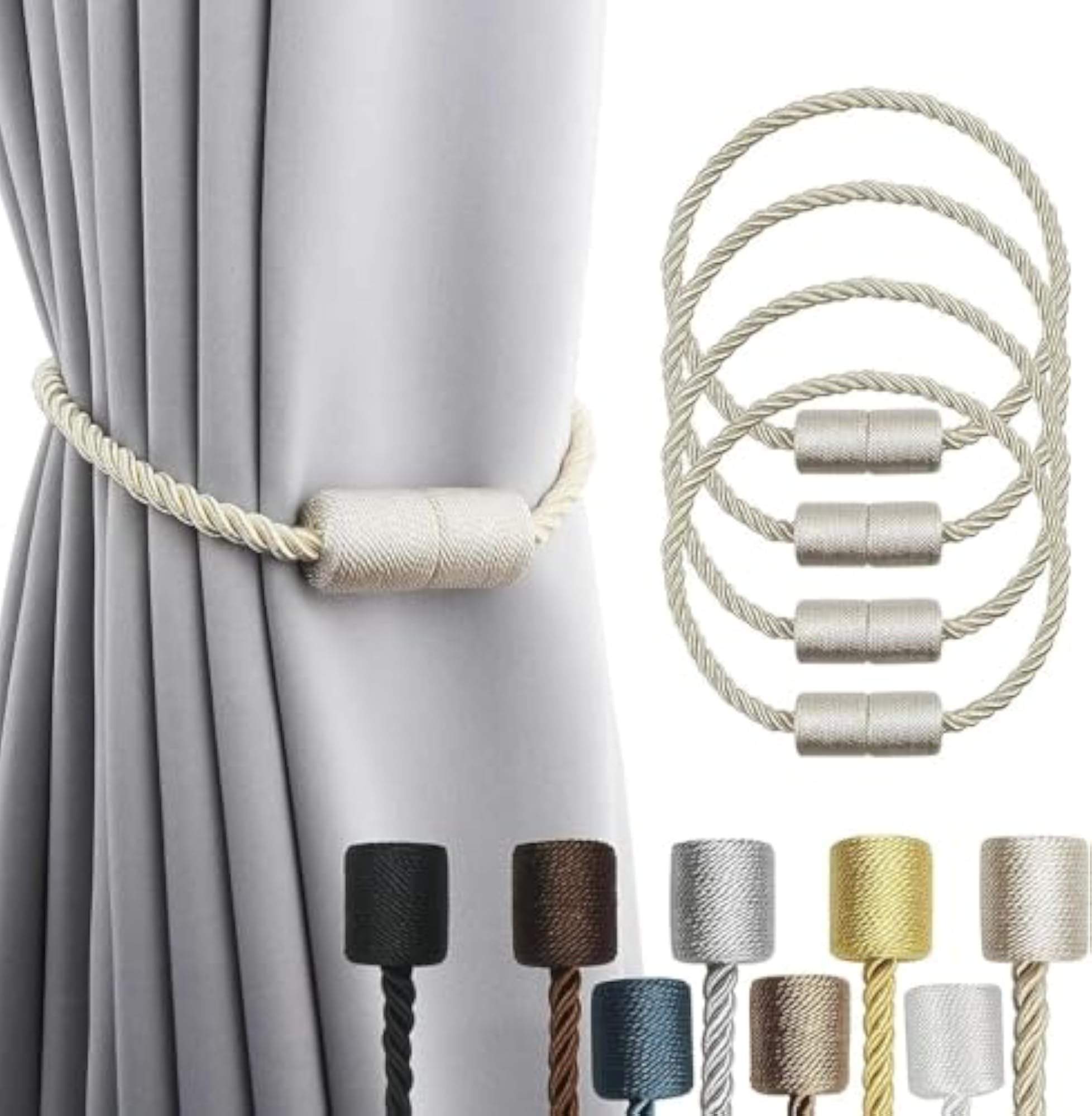 Magnetic Curtain Tiebacks - Elegant Ball Holdbacks